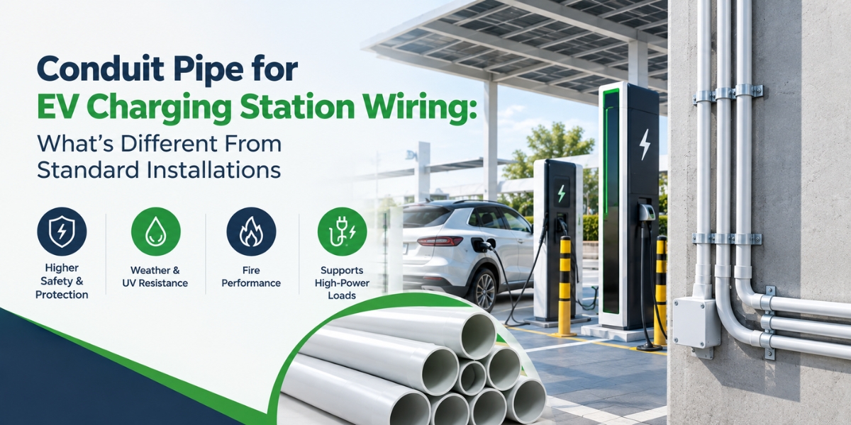 Conduit Pipe for EV Charging Station Wiring: What's Different From Standard Installations