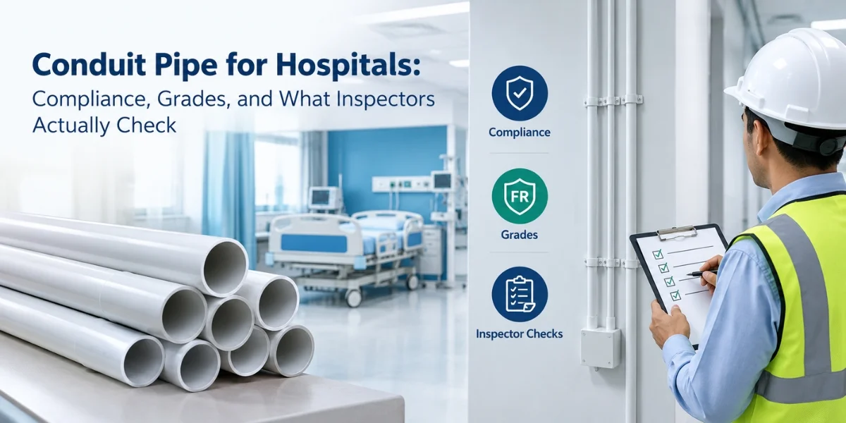 Conduit Pipe for Hospitals: Compliance, Grades, and What Inspectors Actually Check