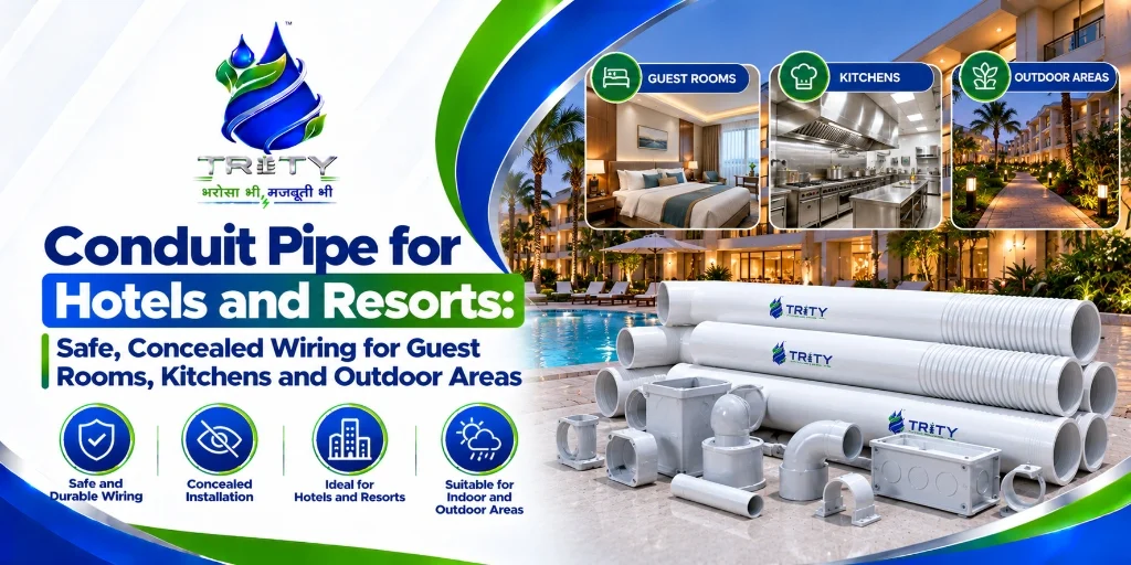 Conduit Pipe for Hotels and Resorts: Safe, Concealed Wiring for Guest Rooms, Kitchens and Outdoor Areas