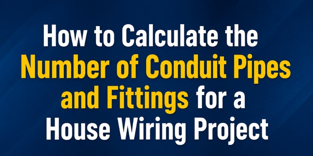 How to Calculate the Number of Conduit Pipes and Fittings for a House Wiring Project