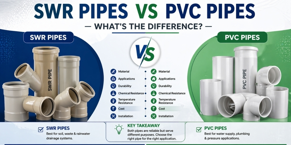 SWR Pipes vs PVC Pipes – What's the Difference?