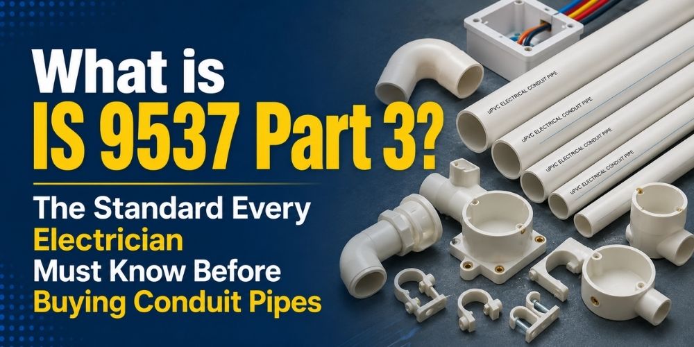 What is IS 9537 Part 3? The Standard Every Electrician Must Know Before Buying Conduit Pipes