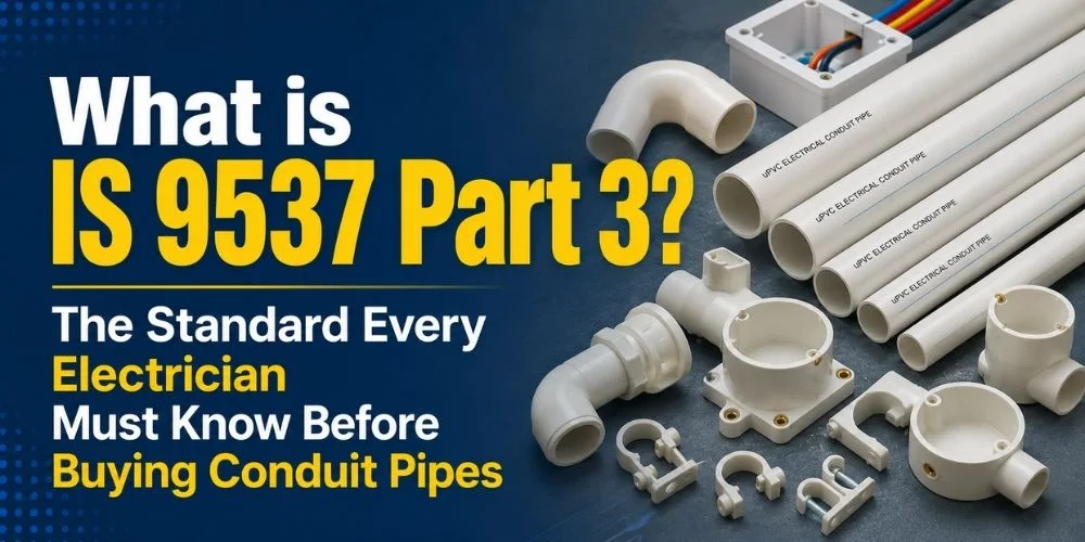 What is IS 9537 Part 3? The Standard Every Electrician Must Know Before Buying Conduit Pipes